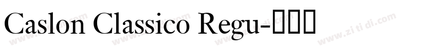 Caslon Classico Regu字体转换